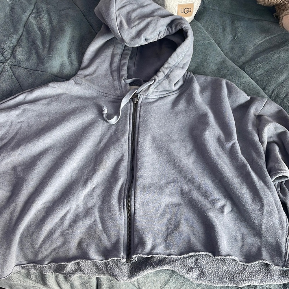 American Eagle Cropped Zip-Up